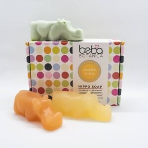 BEBA Botanica Handmade Vegan Summer Citrus Hippo Soap Gift Set